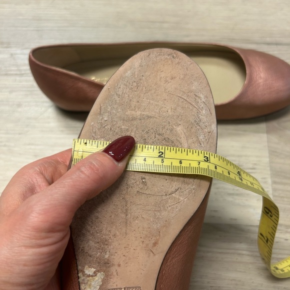 Garnet Hill Shoes Ballet Flats Pink Rose Metallic Leather Sz 8 Made In Italy - Picture 12 of 12